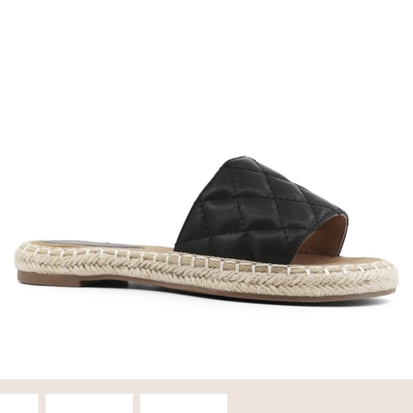New Shu Shop Catherine" Quilted Espadrille Slides Size 8.5 - Picture 9 of 9
